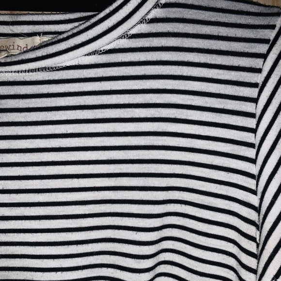 Black & White Striped Tie Knot Tee - Picture 3 of 4